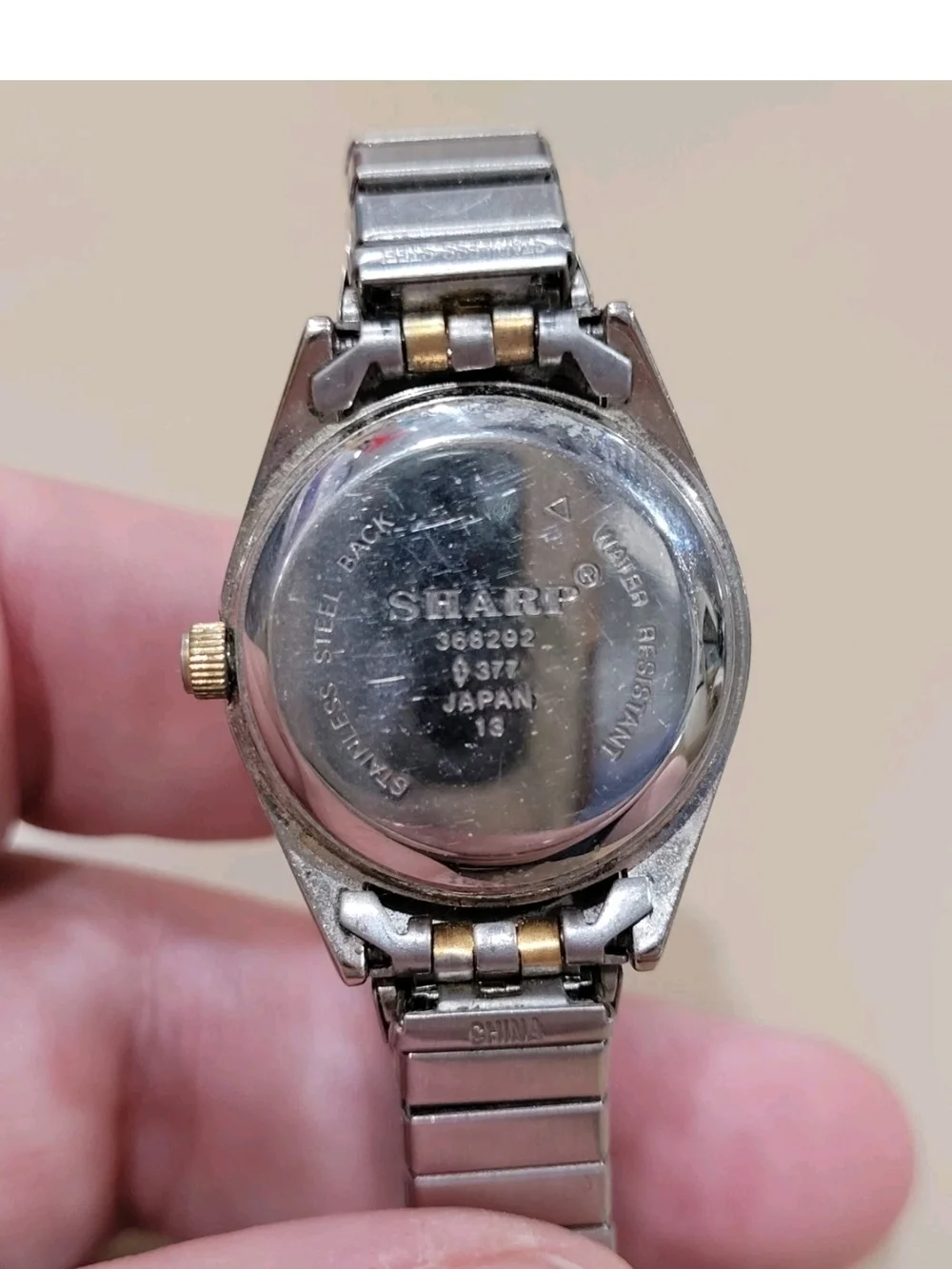 Vintage Two-Tone Women's Watch in Black and Gold